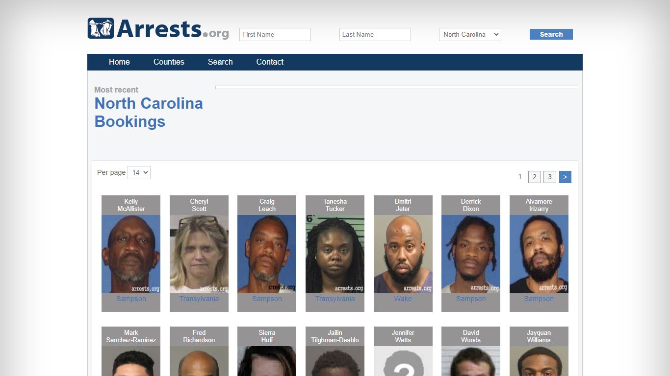 North Carolina Arrests and Inmate Search